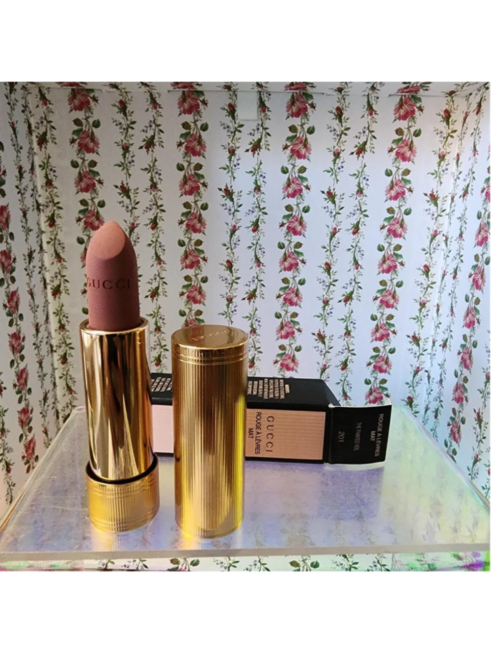 Gucci Matte Lipstick in 201 #luxury #matte